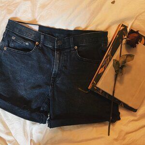 GAP Mid-Rise Blue Denim Shorts